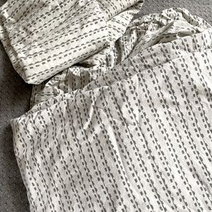 Organic cotton West Elm twin sheet set + shams